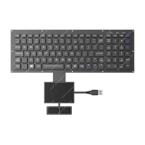 Teclado empotrable - K-TEK-M340KP-FN-BL-FC-KC+TP85-DML+2K-FC - Key Technology China Limited - contacto carbono / 102 teclas / con alfombrilla táctil