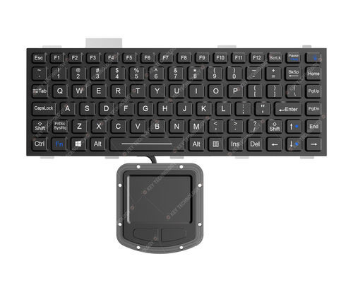 Teclado empotrable - K-TEK-M300-108-FN-BL-FC-ML+M73TP - Key Technology China Limited - contacto carbono / con ratón integrado de 2 teclas / con tecla Fn