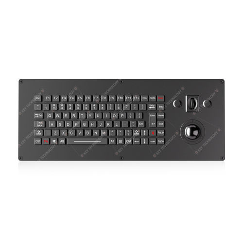 Teclado empotrable - K-TEK-M435-172-MTB-AVR-RM-FN-BL-151B-DWP - Key Technology China Limited - contacto carbono / 91 teclas / con trackball