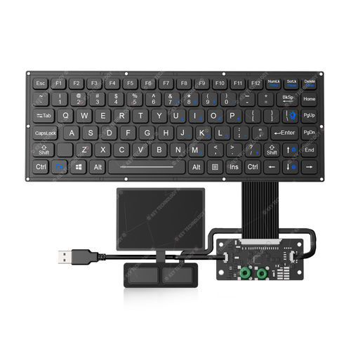 Teclado empotrable - K-TEK-M280-FN-BL-FC-KC-ANA-151B+TP85+2K - Key Technology China Limited - contacto carbono / con ratón integrado de 2 teclas / 87 teclas