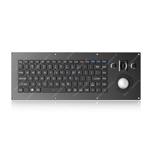 Teclado empotrable - K-TEK-V405-OTB-AVR-RM-FN-BL-FC-SC-ANA-151B-BT - Key Technology China Limited - con interruptores de tijera / con ratón integrado de 2 teclas / 86 teclas