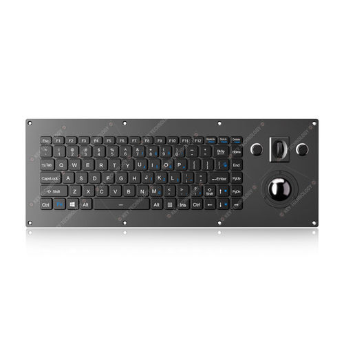 Teclado empotrable - K-TEK-V405-MTB-AVR-RM-FN-BL-FC-SC-ANA-151B-BT - Key Technology China Limited - con interruptores de tijera / 86 teclas / con trackball