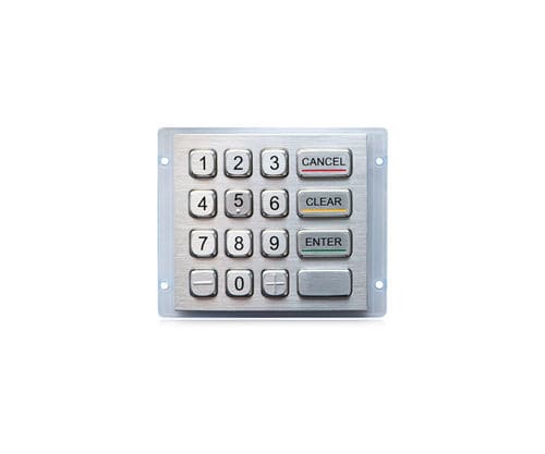 Teclado numérico 16 teclas - K-TEK-A100-90KP-RP-DWP - Key Technology China Limited - empotrable / de metal / de acero inoxidable