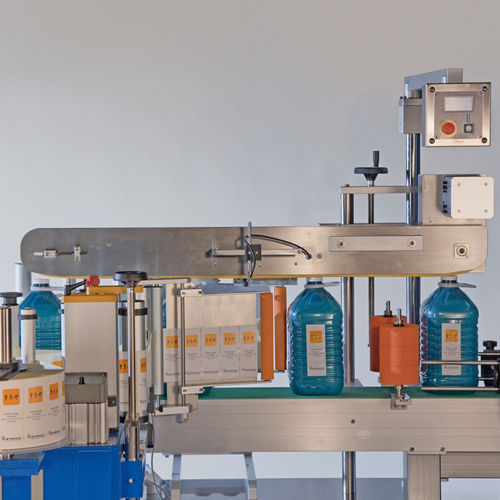 Máquina de etiquetado totalmente automática - System 5 - Etipack - para botellas / para productos químicos / de latas