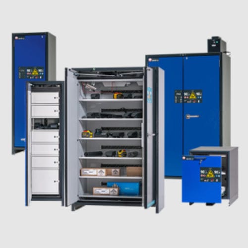 Armario de almacenamiento - ION-LINE - asecos GmbH - de seguridad / de suelo / con cajones