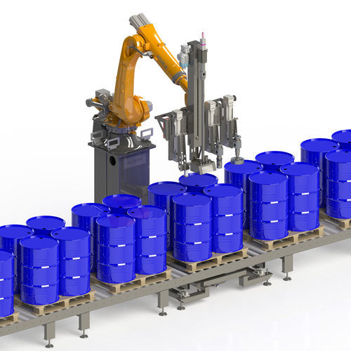 Llenadora enteramente automática - RF - AiCROV - de bidones sobre paleta / IBC / para pintura