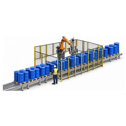 Máquina de llenado robotizada - AiCROV - totalmente automática / de bidones sobre paleta / de botes