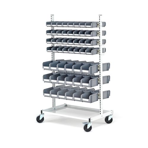 Sistema de estanterías para depósito de almacenamiento - 201285 - AJ Produkter - móvil / doble cara / de acero