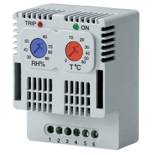 Termo-higrostato electrónico - ETUH series - Alfa Electric - en riel DIN / con indicador LED