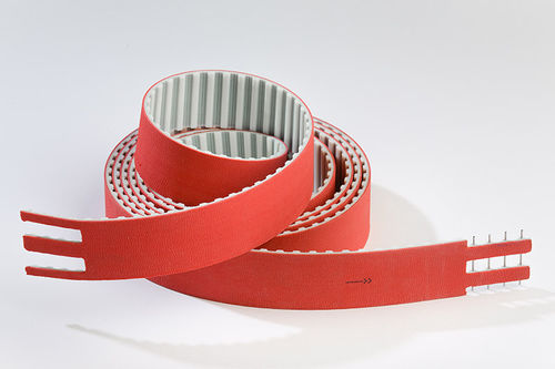 Correa de eslabones - EMF series - Elatech S.r.l. - dentada / de PVC / para máquina herramienta