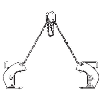 Pinza de elevación para chapas - PLR  - SAPEM - horizontal / para altas cargas