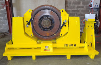 Mesa rotativa eléctrica - wheel tilter - SAPEM - inclinable