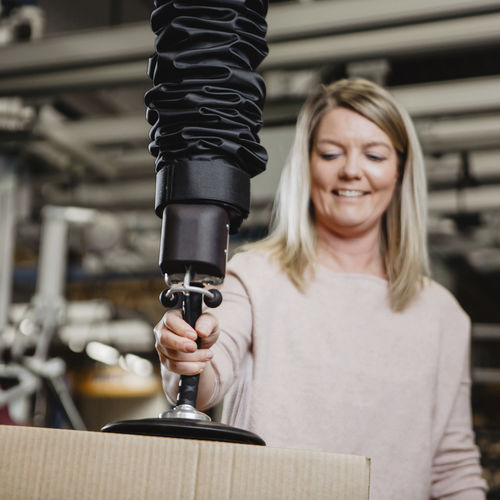 Tubo elevador para cajas de cartón - Easyhand Pro™ series - Movomech - para barril / para batería / para bidones