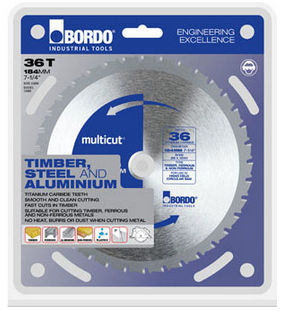 Hoja de sierra circular - Multicut series - Bordo Industrial Pty ltd - TCT / para acero / de metales no ferrosos