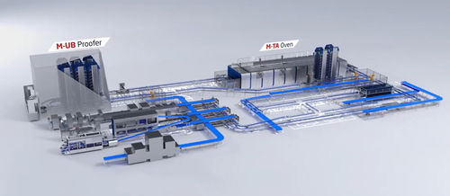 Línea de producción agroalimentaria para repostería - MECAFLEX - Mecatherm S.A. - para productos multicapa / automatizada