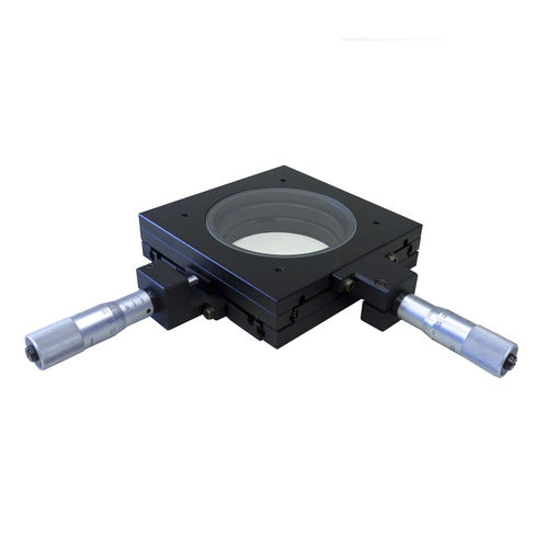 Platina de posicionamiento XY - 100-MS25-GAN - OPTO - manual / 2 ejes / con micrómetros