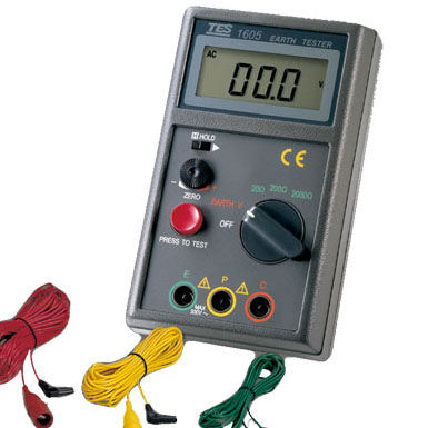 Comprobador de fuga por tierra - TES-1605 - TES Electrical Electronic Corp. - de tensión / de resistencia de tierra / digital