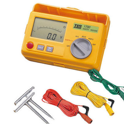 Comprobador de fuga por tierra - TES-1700 - TES Electrical Electronic Corp. - de tensión / de resistencia de tierra / digital