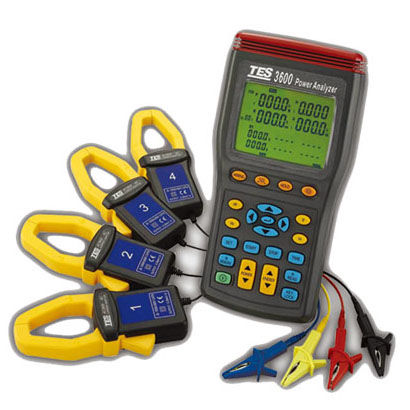 Analizador de potencia - TES-3600N - TES Electrical Electronic Corp. - de red eléctrica / de armónico / portátil
