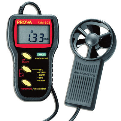 Termo-anemómetro de hélice - AVM-305 - TES Electrical Electronic Corp. - portátil / digital