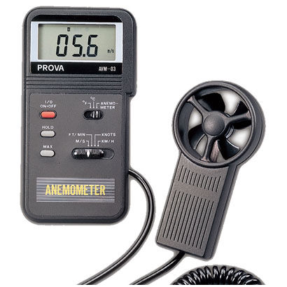 Termo-anemómetro de hélice - AVM-0 series - TES Electrical Electronic Corp. - portátil / digital / alimentado por batería