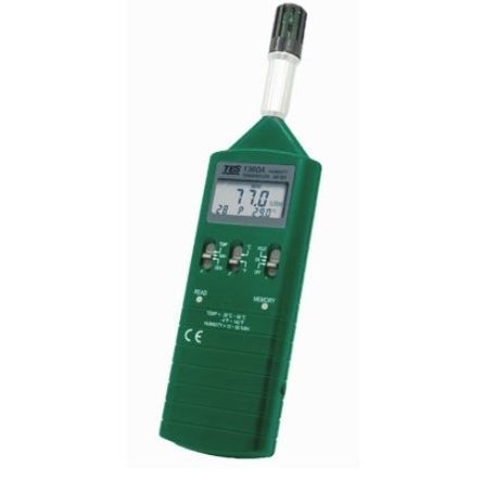 Termo-higrómetro con pantalla LCD - TES-1360A - TES Electrical Electronic Corp. - con doble display / portátil de mano / compacto