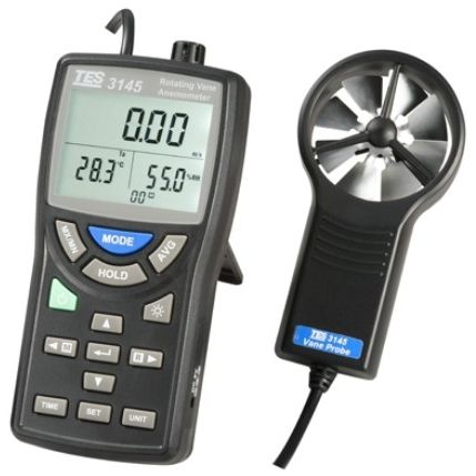 Anemómetro de hélice - TES-314 series - TES Electrical Electronic Corp. - digital / portátil / USB