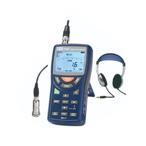 Vibrómetro para vigilancia de máquina - TES-3100 - TES Electrical Electronic Corp. - portátil / acelerómetro