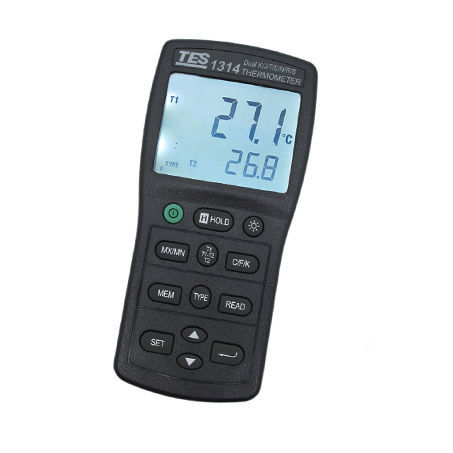 Termómetro de termopar - TES-1314 - TES Electrical Electronic Corp. - con pantalla LCD / °C / °F
