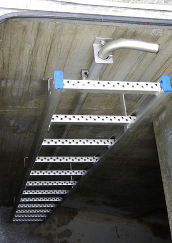 Escalera de acero inoxidable - SiS series - Huber Technology - simple / para tanque