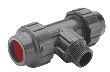 Racor hidráulico - 3/4" - STP GROUP - de rosca / en T / de plástico