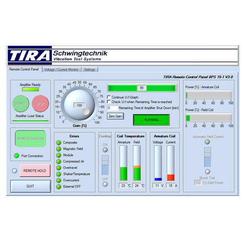 Software para pruebas de vibraciones - TIRA GmbH - de interfaz / de supervisión / de mando