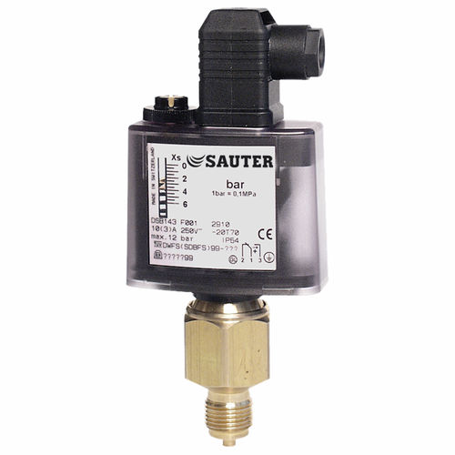 Presostato para líquido - DS series - Fr. Sauter AG - para gas / para vapor / de latón