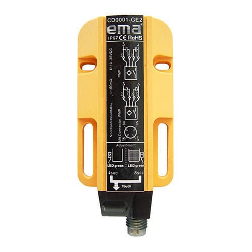 Sensor de proximidad capacitivo - CD0001 - EMA ELECTRONICS LTD. - fotoeléctrico / rectangular / PNP