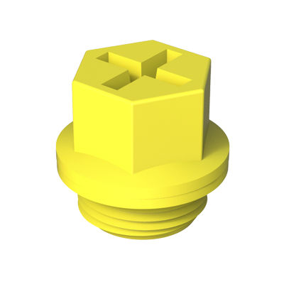 Tapón hexagonal - DTRO - ISC PLASTIC PARTS - roscado / de plástico / de protección