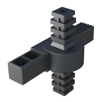 Conexión pivotante para ensamblaje de perfiles - THCCC - ISC PLASTIC PARTS