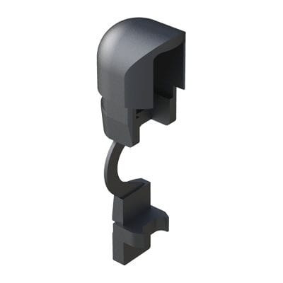 Brida antitracción rectangular - MPRZA - ISC PLASTIC PARTS - de nailon / con muescas / para cable