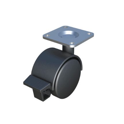 Ruedecilla fija - RSIT - ISC PLASTIC PARTS - con platino giratorio / con freno / doméstica