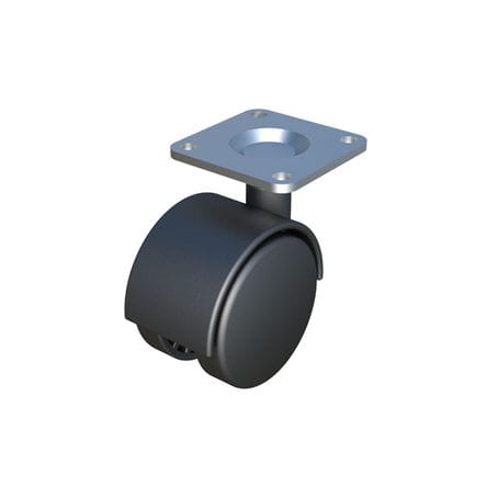 Ruedecilla fija - RSIP - ISC PLASTIC PARTS - con platino giratorio / doméstica / de acero