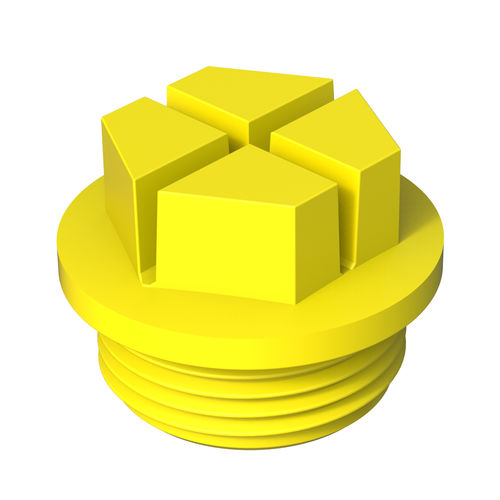 Tapón hexagonal - DTRU - ISC PLASTIC PARTS - roscado / de PEHD / de poliamida