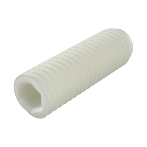 Tornillo prisionero de nailon - MTPC - ISC PLASTIC PARTS - de PVDF / de rosca