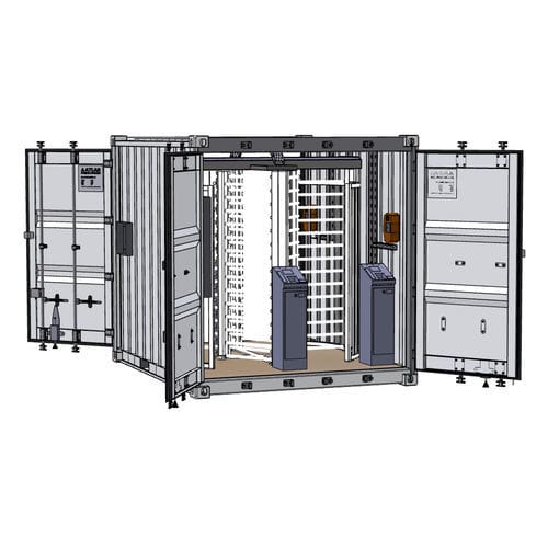 Contenedor para control de acceso - Ollagnier SCA - de metal / modular / a medida