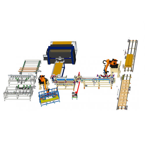 Línea de embalaje completa para multiproductos - Box Design 401 - Panotec - para paneles / para perfiles / de puerta