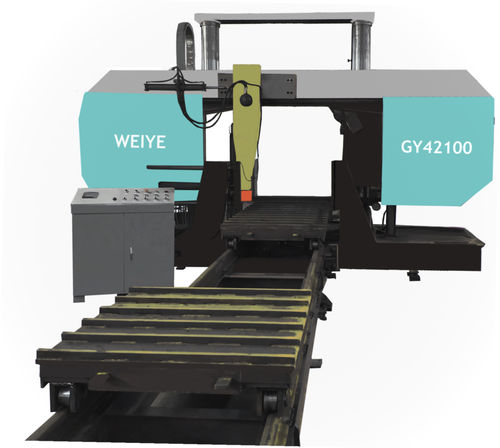 Sierra de cinta - GZ42100 - Zhejiang Weiye Sawing Machine Co., Ltd - escuadradora / tronzadora / horizontal