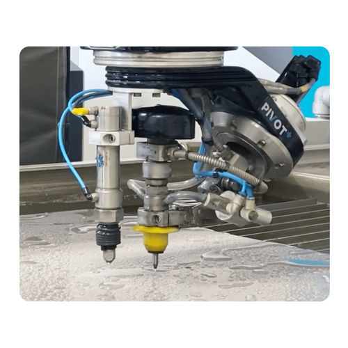 Cabezal de corte con chorro de agua - Pivot+™ - Flow Europe GmbH - Flow Waterjet Europe - multiaxial / para corte en chaflán