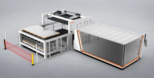 Sistema de carga y descarga de placas - iTrans - Jinan Bodor CNC machine CO.,LTD. - para manguera / automático