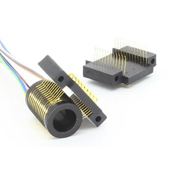 Anillo colector eléctrico - S010-12 Series - SenRing Electronics. - con centro hueco / para instrumentos de medida / de oro