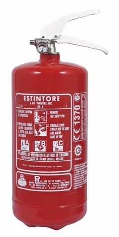 Extintor a base de polvo seco - 3 kg, 13A-89B-C | EPP03011 - Pii Srl - portátil