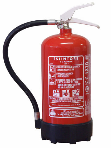 Extintor a base de polvo seco - 6 kg, 55A-233B-C | EPP06001 - Pii Srl - portátil