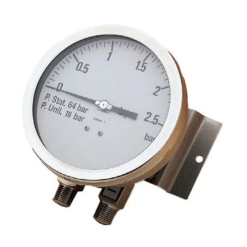 Manómetro diferencial - RIB810 series - Riels Instruments - de esfera / roscado / de acero inoxidable